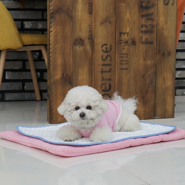 페오펫몰,레드퍼피 포슬린 쿨링쿠션 강아지방석 강아지침대 애견침대 여름방석 침대 시원한