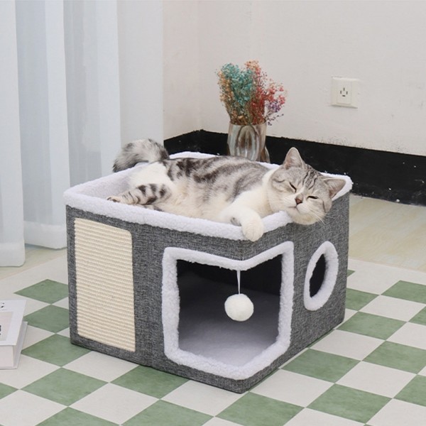 페오펫몰,레드퍼피 유리아 스크래쳐 하우스 고양이하우스 고양이집 애견하우스 애견집 고양이 강아지하우스 강아지집 스크래쳐