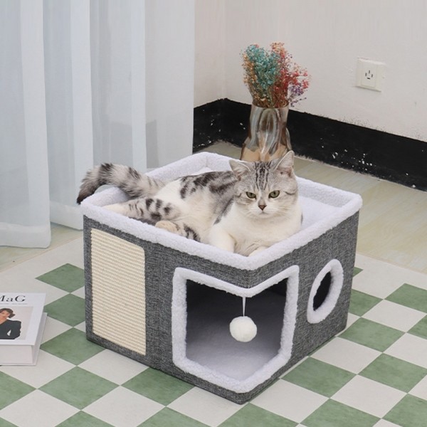 페오펫몰,레드퍼피 유리아 스크래쳐 하우스 고양이하우스 고양이집 애견하우스 애견집 고양이 강아지하우스 강아지집 스크래쳐