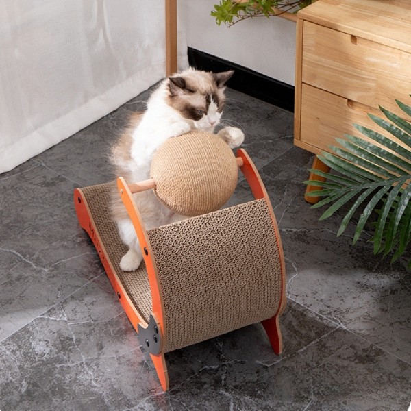 페오펫몰,레드퍼피 네코야 웨이브스크래쳐 고양이스크래쳐 손톱관리 스크래쳐 대형스크래쳐 고양이용품