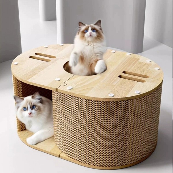 페오펫몰,레드퍼피 네코야 엘로디 스크래쳐 고양이하우스 고양이스크래쳐 손톱관리 스크래쳐 대형스크래쳐 고양이용품