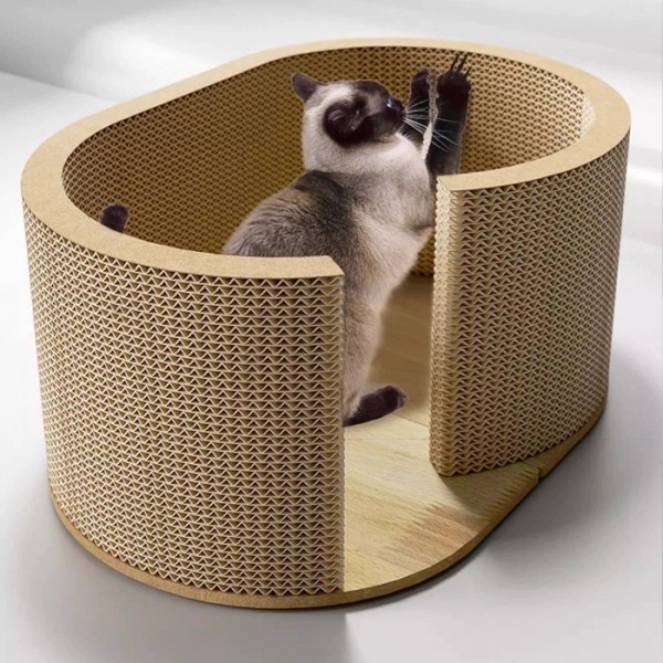 페오펫몰,레드퍼피 네코야 엘로디 스크래쳐 고양이하우스 고양이스크래쳐 손톱관리 스크래쳐 대형스크래쳐 고양이용품