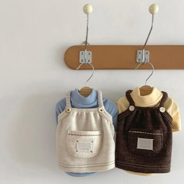 페오펫몰,레드퍼피 비숑 코듀로이 멜빵[S~2XL] 점퍼 패션용품 패션 옷 점퍼 티 따뜻한 야간 여름 비옷