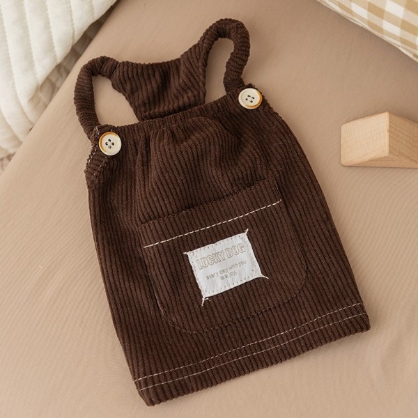 페오펫몰,레드퍼피 비숑 코듀로이 멜빵[S~2XL] 점퍼 패션용품 패션 옷 점퍼 티 따뜻한 야간 여름 비옷