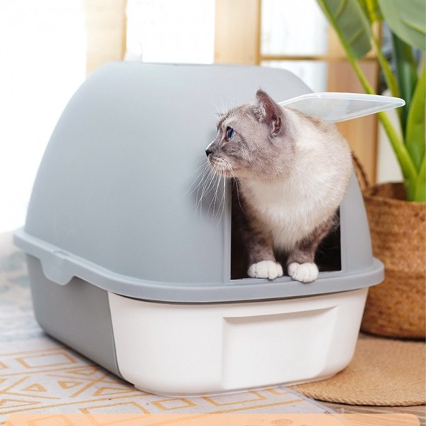 페오펫몰,레드퍼피 아이클 캣토일렛 스텐고양이화장실 위생용품 화장실