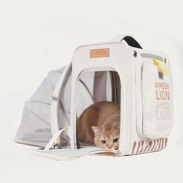 페오펫몰,레드퍼피 라이온 확장형 백팩 애견이동가방 고양이가방 강아지가방 이동장 가방