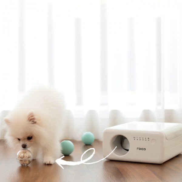 페오펫몰,[텐텐특가]로이코 강아지 고양이 자동 급식기 혼자있는 강아지 장난감 분리불안 훈련 노즈워크 공 자동 지급기 트릿토이 [최저가]