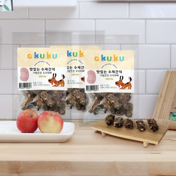 페오펫몰,[아꾸꾸] 오구오구 반려견 맛있는 수제간식 오리목뼈 300g