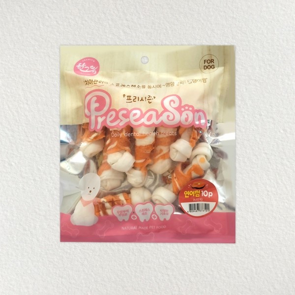 페오펫몰,프리시즌 강아지 기호성 높은 딩고껌 연어&소고기 25p 30p 10p 5p 4종 모음