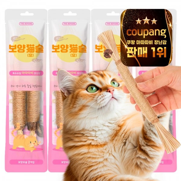페오펫몰,[여름맞이특가]더보양 마따따비 스트레스 치석제거 위장건강 고양이 수제 장난감 보양묘술 4팩(8개)