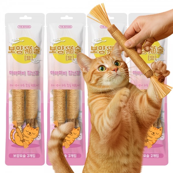 [댕썸머특가]더보양 마따따비 스트레스 치석제거 위장건강 고양이 수제 장난감 보양묘술 4팩(8개)