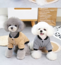 강아지 퀼팅 야구 패딩점퍼