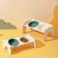강아지 고양이 높이조절 식기세트(세라믹식기 포함)