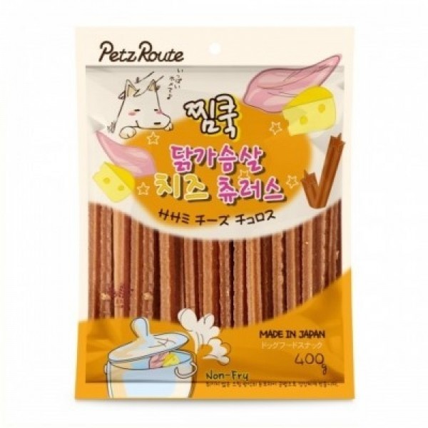 페오펫몰,펫츠루트 찜쿡 닭가슴살 치즈츄러스 400g [최저가]