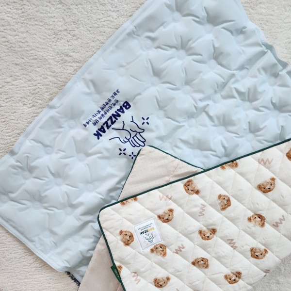 페오펫몰,반짝 쿨매트 인견커버+쿨젤 세트 테라조 M(45*45) [최저가]