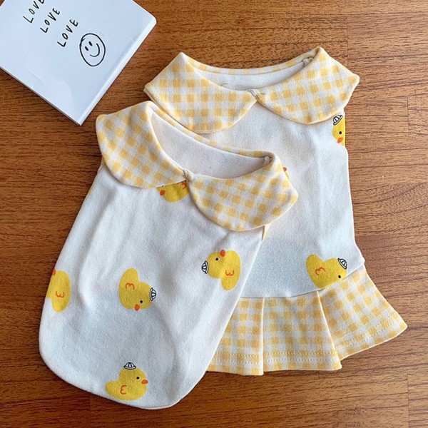 페오펫몰,병아리원피스 강아지옷 실내복 강아지명품옷 애견옷