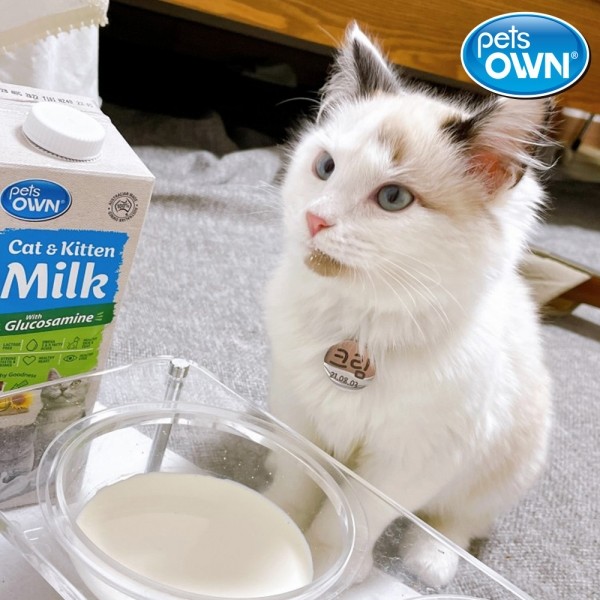 페오펫몰,펫츠온 호주 프리미엄 펫밀크 캣앤키튼 글루코사민 고양이 멸균우유 1L/7차신규입고