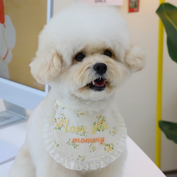 몽앤치크 강아지 love U 빕(케이프)_2color