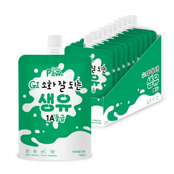 페오펫몰,리틀포우 락토프리 강아지 고양이 전용 우유 GI 소화 잘되는 생유 150ml