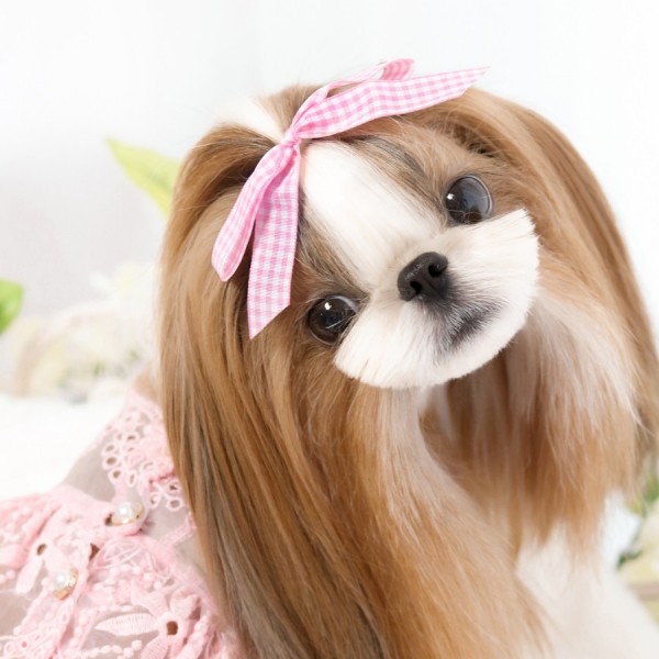 페오펫몰,[마망독] 네추럴체크 핸드메이드 리본핀 14color