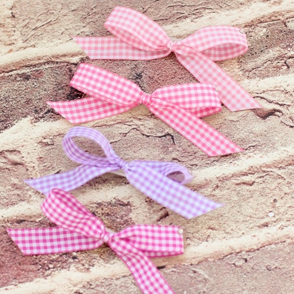 페오펫몰,[마망독] 네추럴체크 핸드메이드 리본핀 14color