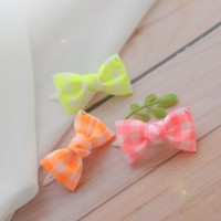 [마망독] 형광미니 핸드메이드 리본핀 3color