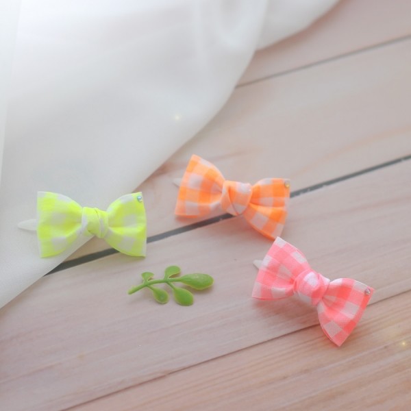 페오펫몰,[마망독] 형광미니 핸드메이드 리본핀 3color