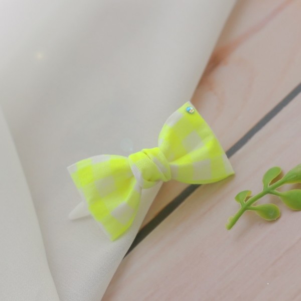 페오펫몰,[마망독] 형광미니 핸드메이드 리본핀 3color