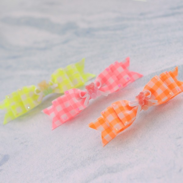 페오펫몰,[마망독] 형광스위티 핸드메이드 리본핀 3color