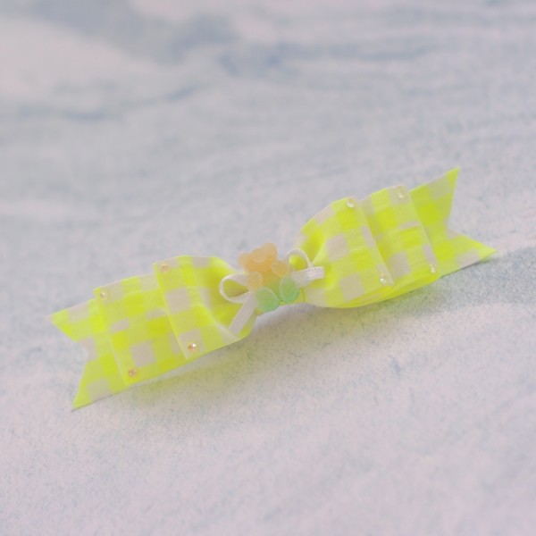 페오펫몰,[마망독] 형광스위티 핸드메이드 리본핀 3color