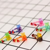 [마망독] 젤리곰 핸드메이드 방수똑딱핀 6color