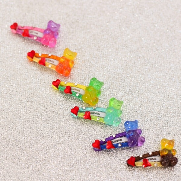 페오펫몰,[마망독] 젤리곰 핸드메이드 방수똑딱핀 6color