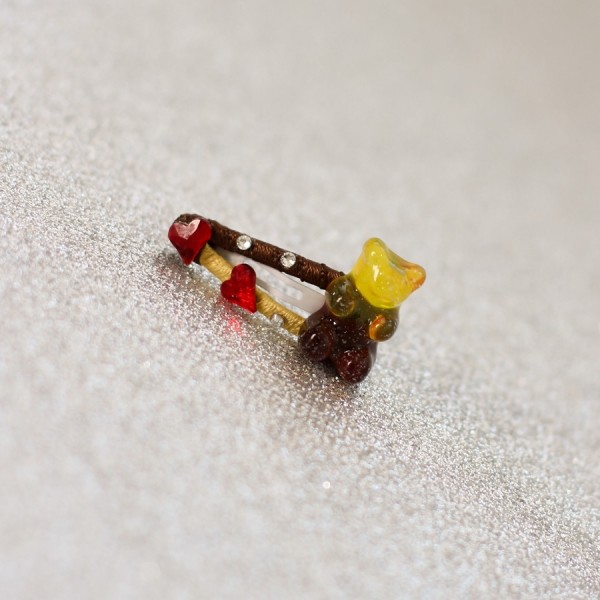 페오펫몰,[마망독] 젤리곰 핸드메이드 방수똑딱핀 6color