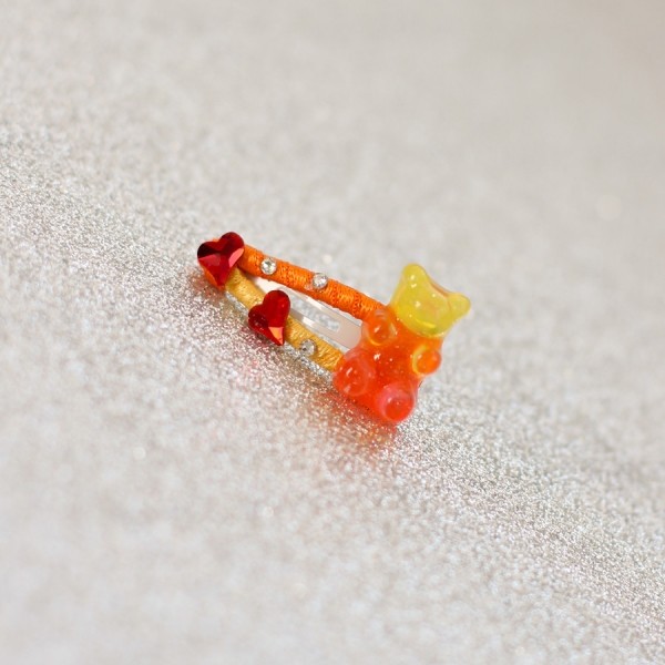 페오펫몰,[마망독] 젤리곰 핸드메이드 방수똑딱핀 6color