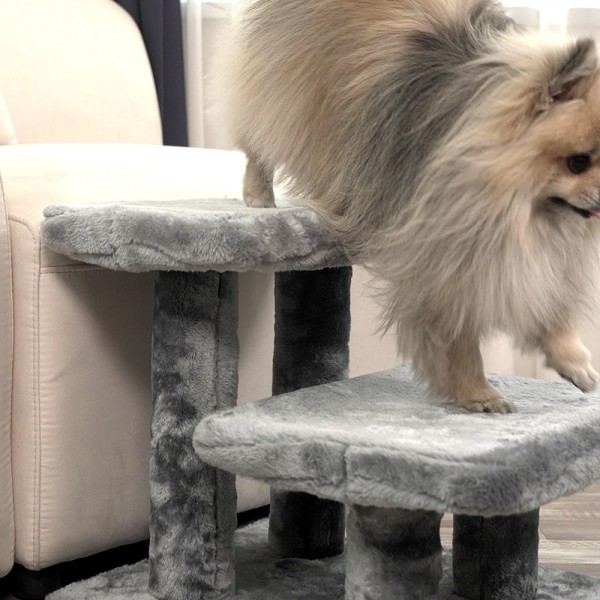 페오펫몰,펫토리아 한탭뚝딱 플러시 사각 강아지계단