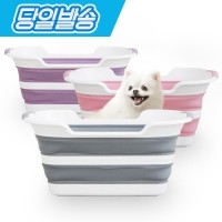  펫토리아 강아지 고양이 접이식 욕조