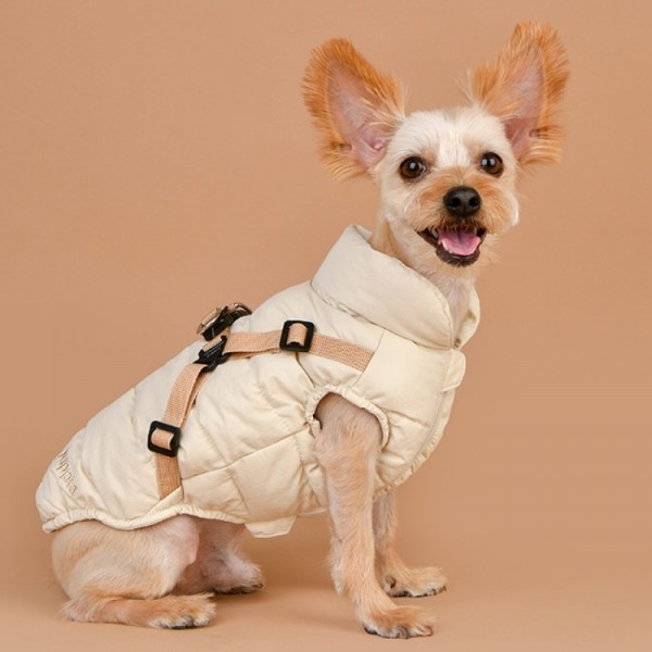 페오펫몰,[설날특가]퍼피아 강아지 코튼 하네스 패딩 점퍼
