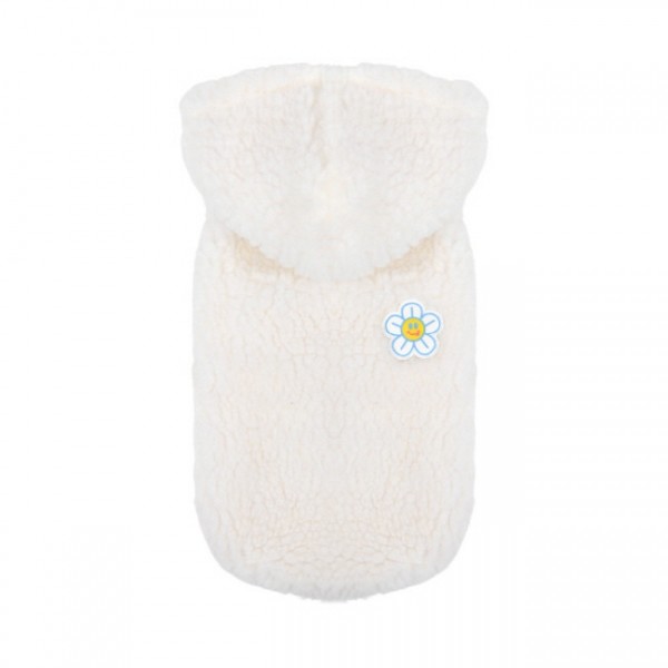 페오펫몰,올치 강아지 옷 뽀글이 스트라이프 배색 집업