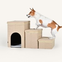 #관절보호 퍼피아 강아지 침대 계단 올라운더스텝