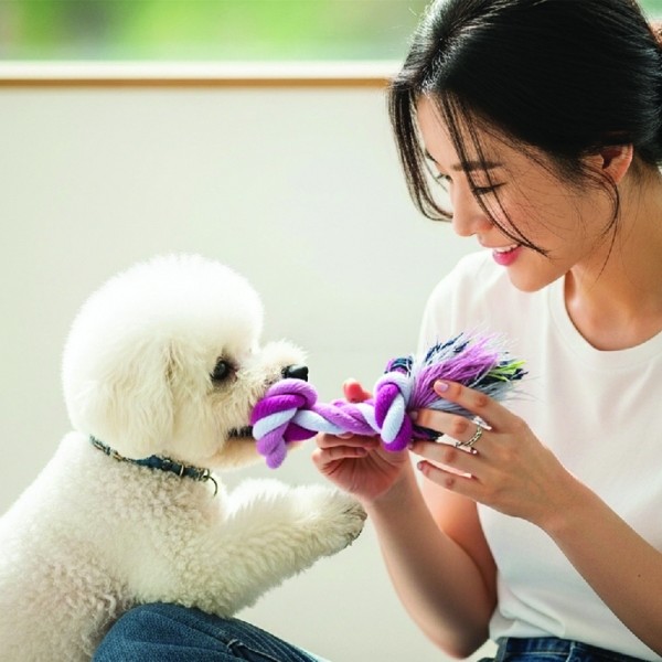 페오펫몰,예보들 강아지 치석제거 장난감 실타래 로프 토이 노즈워크장난감 터그놀이 장난감