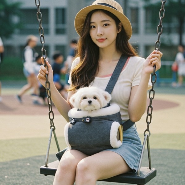 페오펫몰,[예보들][꽃길특가] 예보들 강아지 앞가방 슬링백 이동가방 산책용품 야외용품 아기띠  새끼 강아지