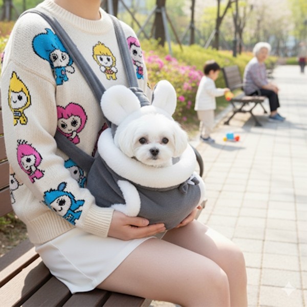 페오펫몰,[예보들][꽃길특가] 예보들 강아지 앞가방 슬링백 이동가방 산책용품 야외용품 아기띠  새끼 강아지