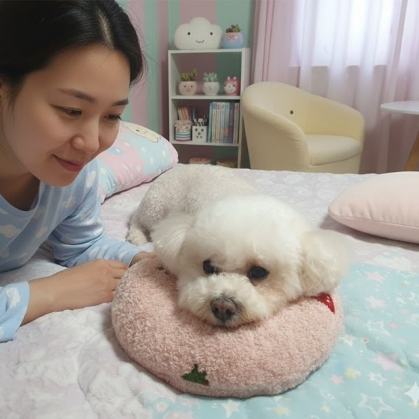 페오펫몰,[예보들][꽃길특가] 강아지 고양이 머리쿠션 반려동물 목베개 애견베개 목뼈보호