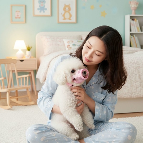 페오펫몰,예보들 강아지 투명입마개 짖음방지기 대형견입마개 소형견입마개