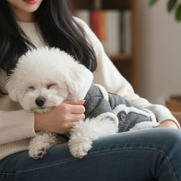 페오펫몰,[예보들][꽃길특가] 강아지 무스탕 강아지 올인원 방한복