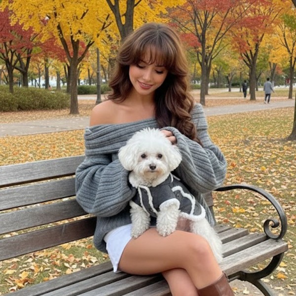 페오펫몰,[예보들][꽃길특가] 강아지 무스탕 강아지 올인원 방한복