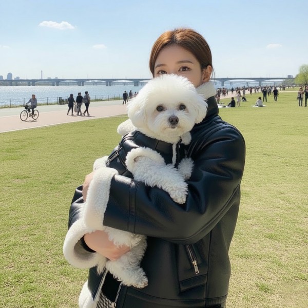 페오펫몰,[예보들][꽃길특가] 강아지 무스탕 강아지 올인원 방한복