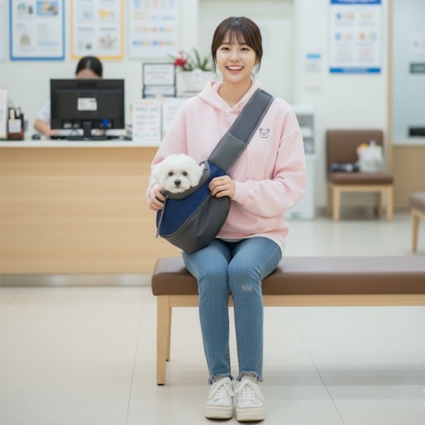 페오펫몰,예보들 대형견 슬링백 이동가방 48cm 강아지 이동장