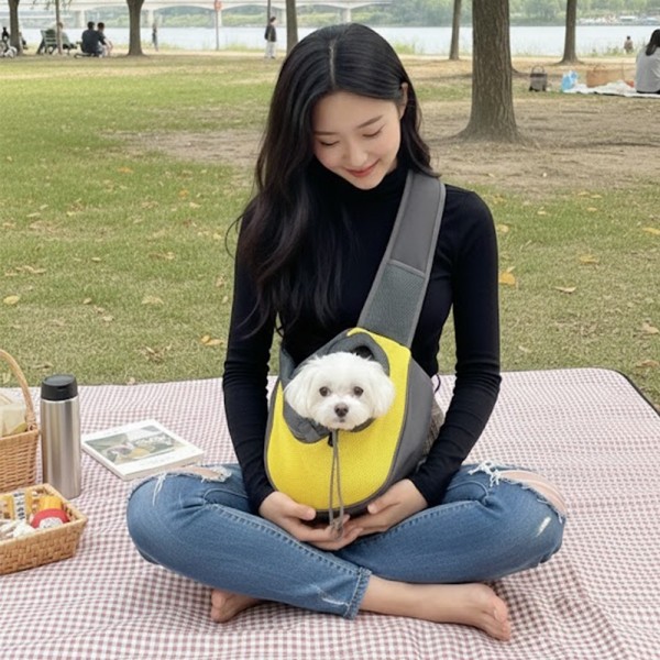 페오펫몰,예보들 대형견 슬링백 이동가방 48cm 강아지 이동장
