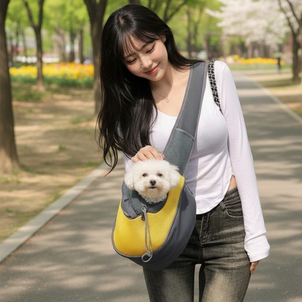 페오펫몰,예보들 대형견 슬링백 이동가방 48cm 강아지 이동장